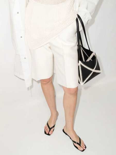 Pantofi cu toc TOTME TOTEME Leather Heeled Flip Flops Black Femei (BM 17250946) 3