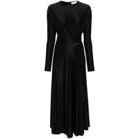 Rochii Rabanne Black Long Dress With Ruching Femei