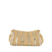 Genti de mana Rabanne Raffia Handbag With Silver Inserts Femei