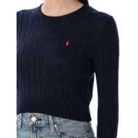 Tricouri Polo Ralph Lauren Dama - Tricouri Polo Ralph Lauren Polo Ralph Lauren Cable-Knit Cotton Cropped Jumper HUNTER NAVY Femei (BM 17252029) - B-mall.ro
