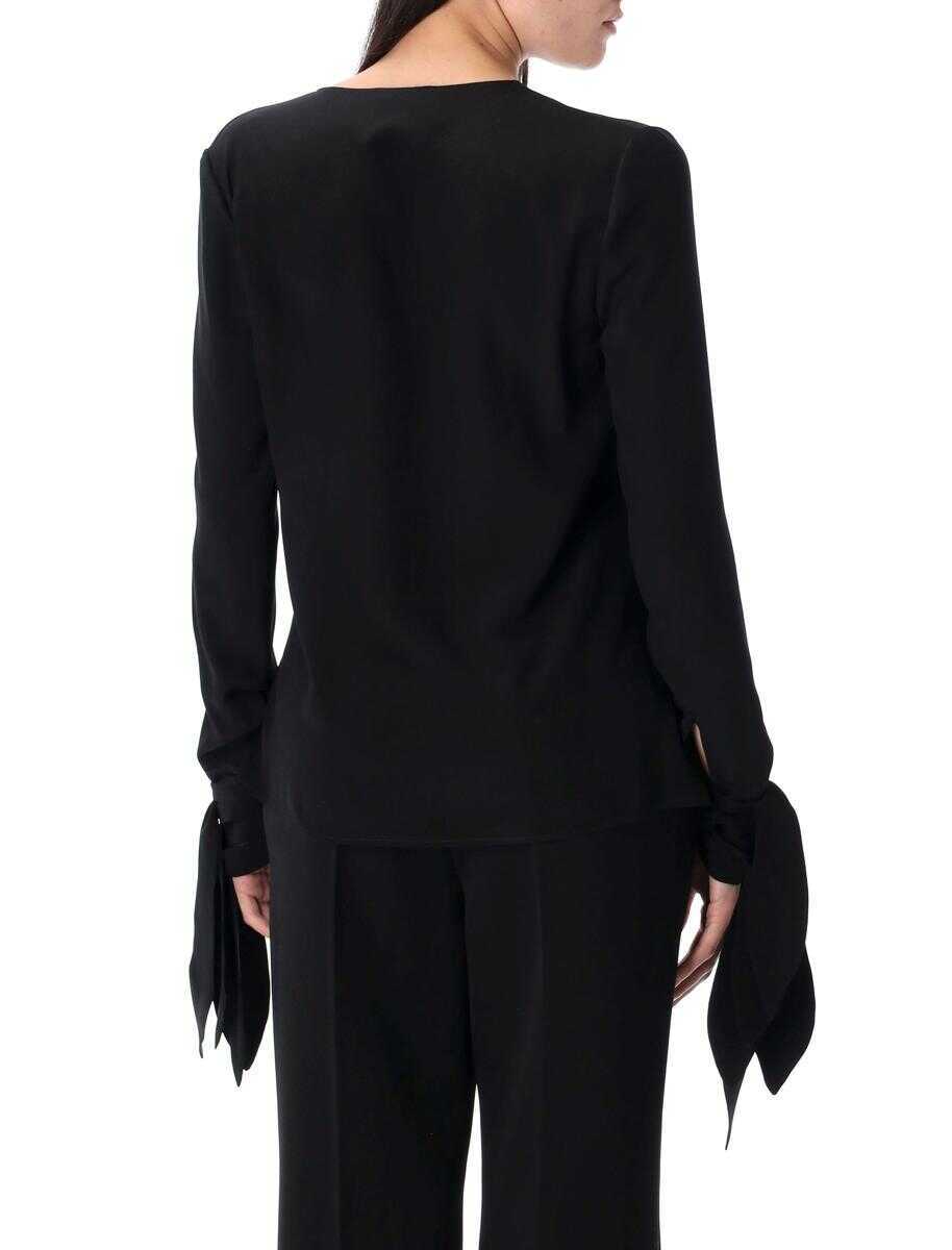 Bluze Givenchy Givenchy Blouse With Bows Black Femei (BM 17252236) 2