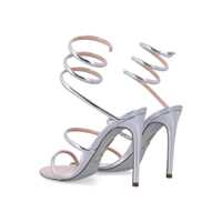 Pantofi cu toc Rene Caovilla Dama - Pantofi cu toc Rene Caovilla Ren Caovilla Cleo Metallic Sandal SILVER Femei (BM 17252242) - B-mall.ro
