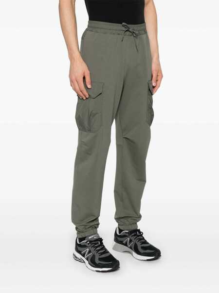 Pantaloni Parajumpers Kennet Green Pants With Logo Patch On The Side And Elastic Drawstring Waist In Cotton Stretch Man GREEN Barbati (BM 17252572) 3