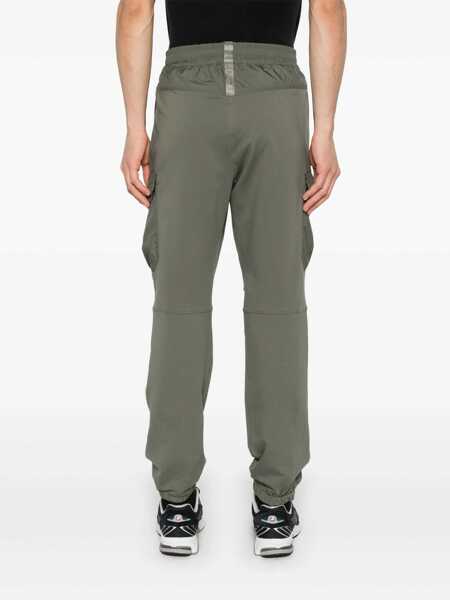 Pantaloni Parajumpers Kennet Green Pants With Logo Patch On The Side And Elastic Drawstring Waist In Cotton Stretch Man GREEN Barbati (BM 17252572) 4