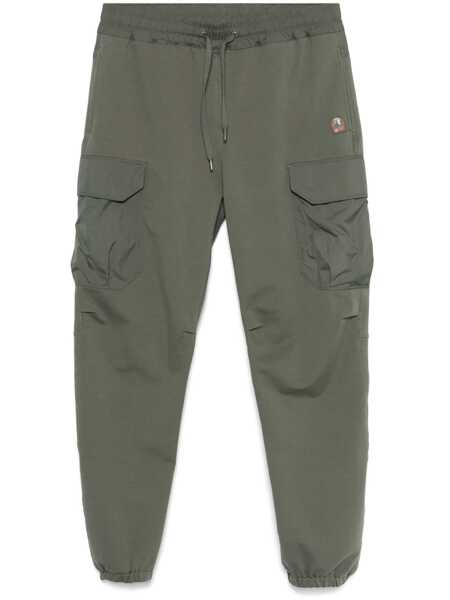 Pantaloni Parajumpers Kennet Green Pants With Logo Patch On The Side And Elastic Drawstring Waist In Cotton Stretch Man GREEN Barbati (BM 17252572) 1