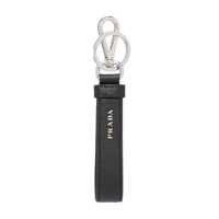 Accesorii Prada pentru Barbati - Accesorii Prada Prada Triangle-Logo Leather Keychain Black Barbati (BM 17252767) - B-mall.ro