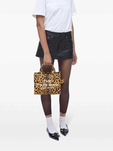 Genti de mana Marc Jacobs Marc Jacobs The Cheeta Cotton Tote Bag With Animal Print BROWN Femei (BM 17252791) 3