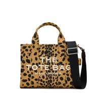 Genti de mana Marc Jacobs Marc Jacobs The Cheeta Cotton Tote Bag With Animal Print