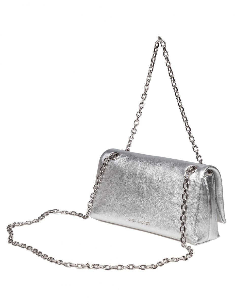 Genti de umar Marc Jacobs Marc Jacobs Shoulder Bag In Laminated Leather SILVER Femei (BM 17252800) 3