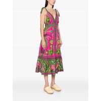 Rochii FARM RIO Dama - Rochii FARM RIO Ana Tapestry Multicolor Sleeveless Long Dress With V Neck And All-Over Floral Print In Cotton Woman MULTICOLOR Femei (BM 17252971) - B-mall.ro