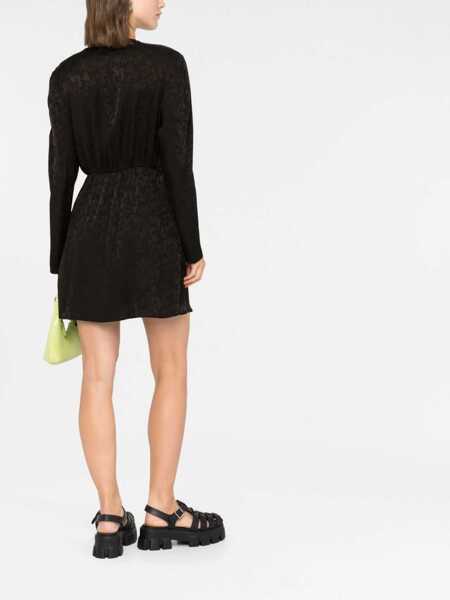 Rochii MSGM Msgm Monogram-Print Mini Dress Black Femei (BM 17252998) 4