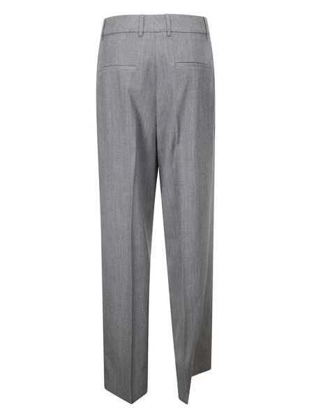 Pantaloni casual ROHE Grey Pants With Pences And Wide Leg In Wool Blend Woman GREY Femei (BM 17253244) 2