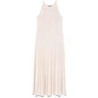 Rochii D.Exterior White Long Dress Sleeveless Lurex-Effect Femei