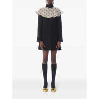 Rochii Valentino Garavani Dama - Rochii Valentino Garavani Valentino Garavani Black Wool Dress NERO/BETULLA Femei (BM 17254231) - B-mall.ro