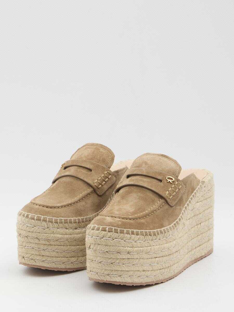 Espadrile Gianvito Rossi Maxilla Espadrillas Beige Femei (BM 17255014) 2