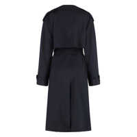 Geci Bottega Veneta Dama - Paltoane Bottega Veneta Bottega Veneta Wool Trench Coat BLUE Femei (BM 17255299) - B-mall.ro