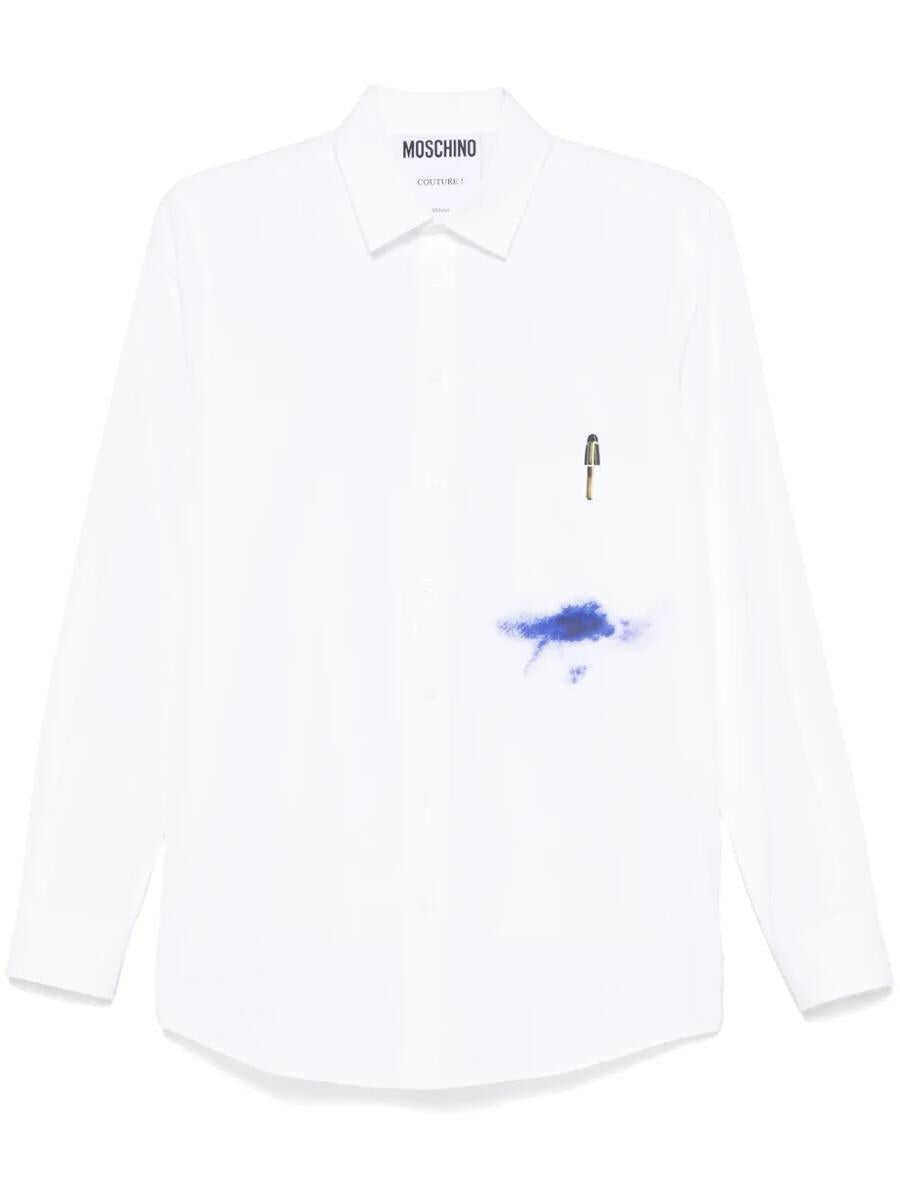 Camasi Moschino Moschino Shirt With Print WHITE Barbati (BM 17255971) 1