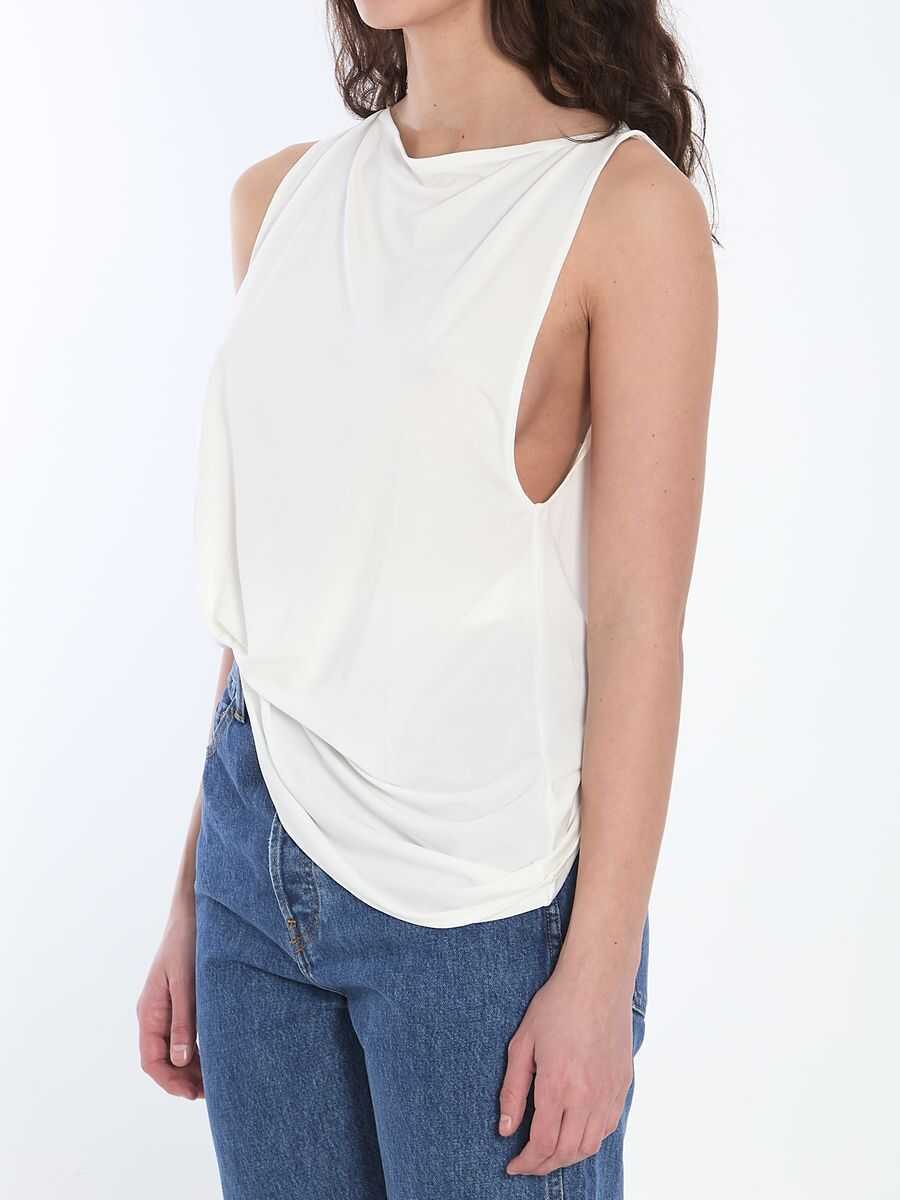 Topuri JACQUEMUS Peplo Top WHITE Femei (BM 17256184) 2