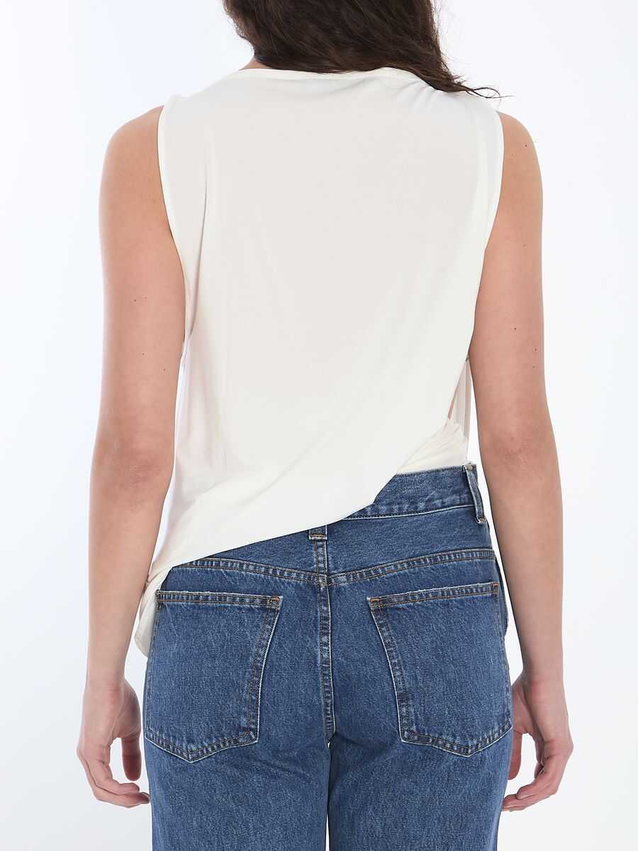 Topuri JACQUEMUS Peplo Top WHITE Femei (BM 17256184) 4