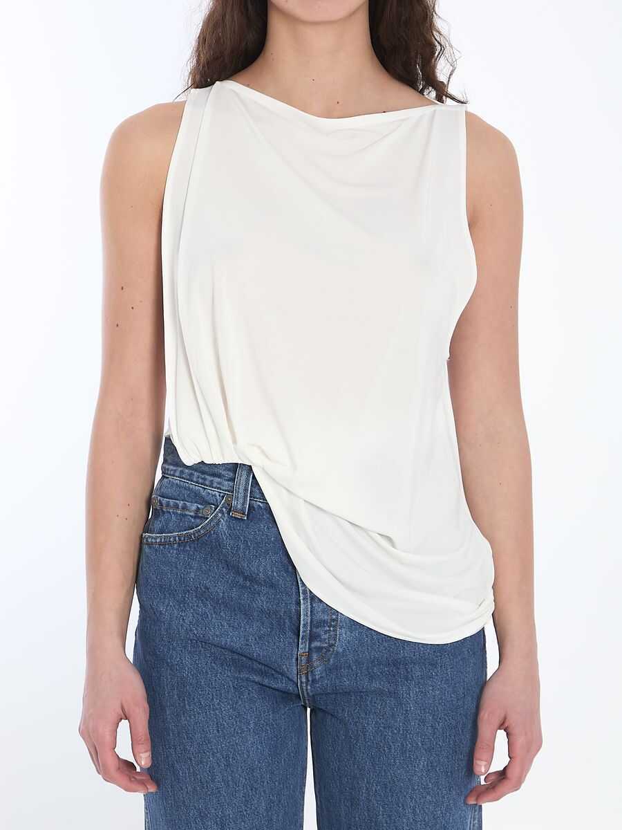 Topuri JACQUEMUS Peplo Top WHITE Femei (BM 17256184) 1