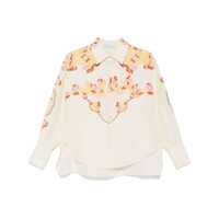 Camasi Raquel Diniz Bahia Flared Shirt In Ivory Linen Femei