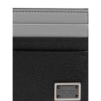 Portofele Dolce & Gabbana pentru Barbati - Portofele Dolce & Gabbana Dolce & Gabbana Dauphine Print Calfskin Card Holder BLACK/BLUE Barbati (BM 17257747) - B-mall.ro