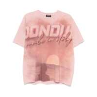 Tricouri Dondup Cotton T-Shirt In Pink With Print Femei