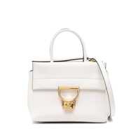 Genti de mana Coccinelle Small 'Arletties' Tote Bag In White Leather Femei