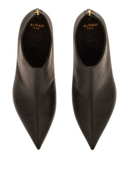 Bocanci Balmain Balmain Leather Ankle Boot Black Femei (BM 17259754) 4