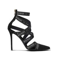 Sandale Balmain Ribbon Suede Couture Sandals Femei