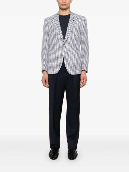 Pantaloni Lardini Blue Tailored Trousers With Double Pence In Virgin Wool Man BLUE Barbati (BM 17259832) 2