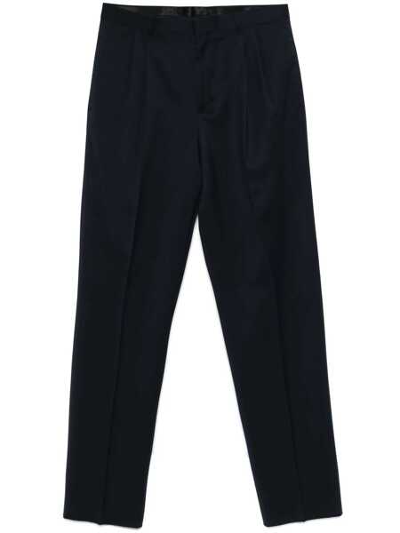 Pantaloni Lardini Blue Tailored Trousers With Double Pence In Virgin Wool Man BLUE Barbati (BM 17259832) 1
