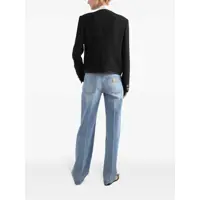 Geci Dolce & Gabbana Dama - Geci Dolce & Gabbana Black Crop Jacket With Front Pockets In Virgin Wool Blend Woman Black Femei (BM 17259970) - B-mall.ro