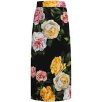 Fuste Dolce & Gabbana Printed Silk Midi Skirt Femei