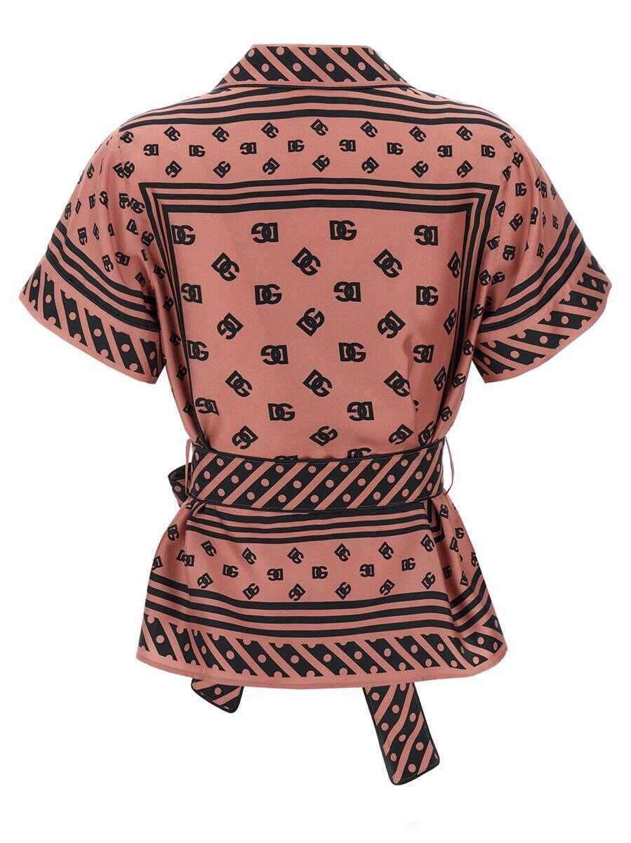 Camasi Dolce & Gabbana Dolce & Gabbana Silk Shirt PINK Femei (BM 17260036) 2