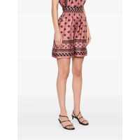 Pantaloni casual Dolce & Gabbana Dama - Pantaloni casual Dolce & Gabbana Pink Bermuda Shorts With Dg Logo Printed All-Over In Silk Woman PINK Femei (BM 17260621) - B-mall.ro
