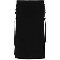 Fuste Elisabetta Franchi Midi Skirt In Black With Side Slits Femei