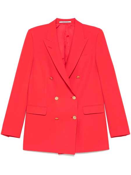 Sacouri Tagliatore Red Double-Breasted Jacket With Classic Lapels In Tech Fabric Woman RED Femei (BM 17262496) 1
