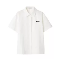 Camasi Miu Miu Miu Miu Slubbed Poplin Shirt