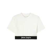 Tricouri Palm Angels 'Classic Logo Tape' Cropped T-Shirt Femei
