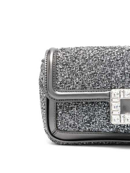 Genti mini Roger Vivier Roger Vivier Viv Jeu De Fille Clutch GREY Femei (BM 17264953) 4