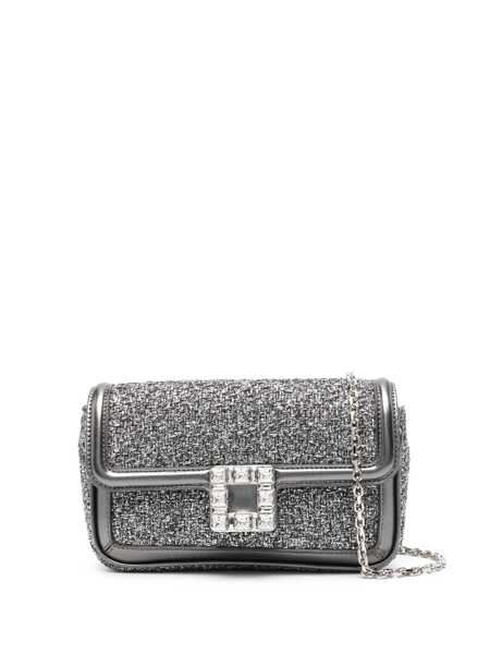 Genti mini Roger Vivier Roger Vivier Viv Jeu De Fille Clutch GREY Femei (BM 17264953) 1
