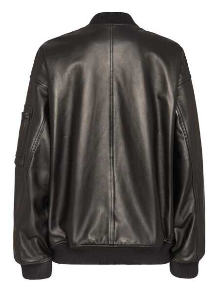 Geci DSQUARED2 DSQUARED2 Leather Oversize Bomber Clothing Black Femei (BM 17265727) 2