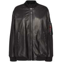 Geci DSQUARED2 Leather Oversize Bomber Clothing Femei