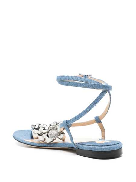 Sandale MACH & MACH Mach & Mach Puffy Heart Denim Thong Sandals 5Mm Shoes BLUE Femei (BM 17266180) 3