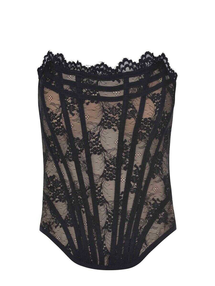 Topuri GIUSEPPE DI MORABITO Giuseppe Di Morabito  Top Black Femei (BM 17266471) 1