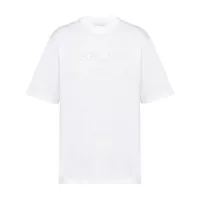 Tricouri Prada Raised Logo Round-Neck T-Shirt Barbati