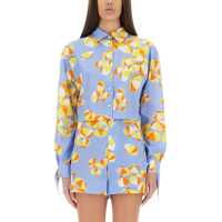 Bluze Cropped Shirt "Beach Umbrellas" Femei