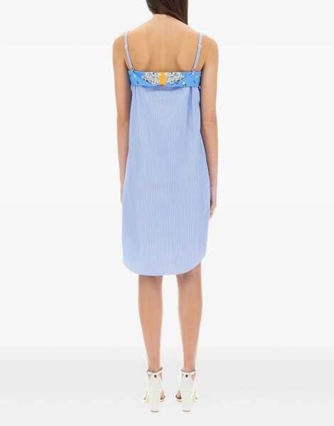 Rochii casual MOSCHINO JEANS Patchwork Cotton Dress BABY BLUE Femei (BM 17268014) 3