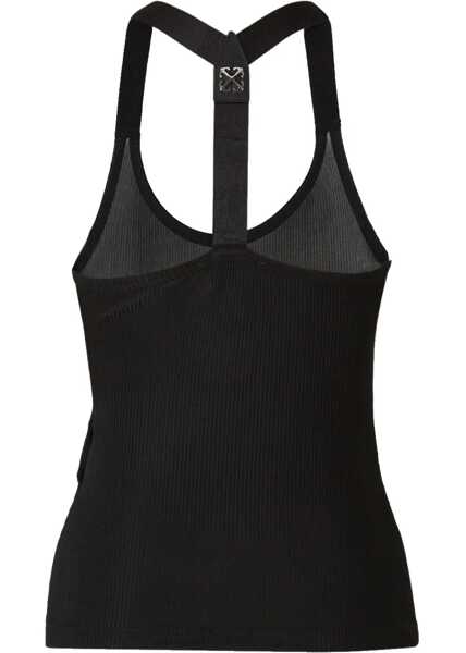 Bluze Off-White Viscose Top With Logo BLACK Femei (BM 17268017) 2